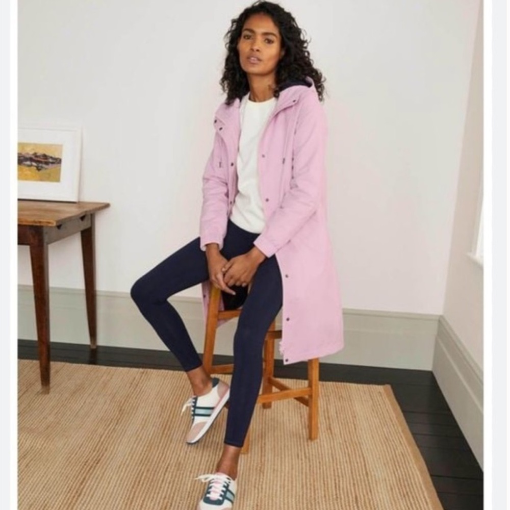 Boden Tiverton Rain Coat in Soft Peony